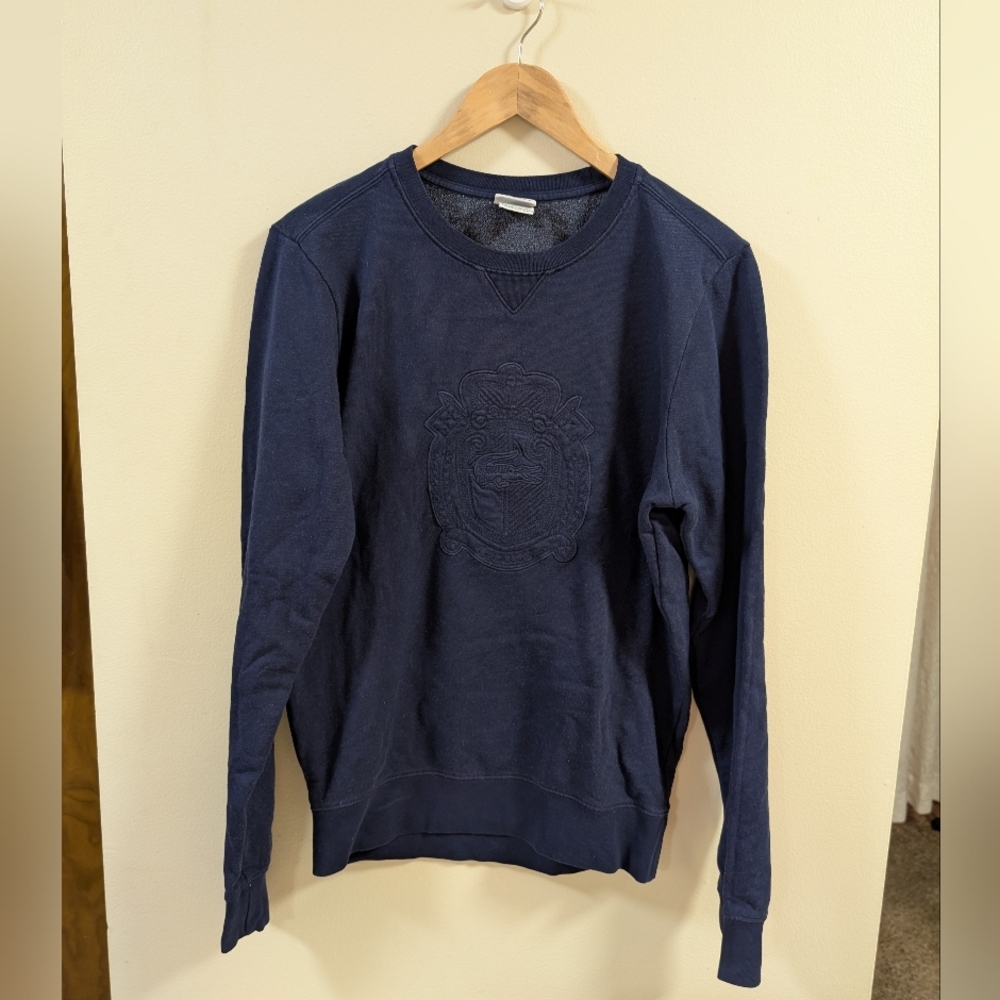 Lacoste Navy Heritage Crest Sweatshirt Size 4 Unisex